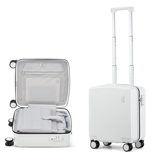 Image of Hanke 16 Inch Underseat Small Carry On Luggage, Hard Shell with TSA Lock