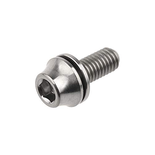 Image of Titanium M5x12mm with Washer Bicycle Water Bottle Cage Bolt 4 Pack