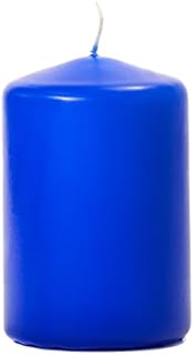 MONTGOMERY INDUSTRIES Medium Blue Pillar Candles 3 x 4 (2 Pack)