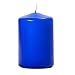 MONTGOMERY INDUSTRIES Medium Blue Pillar Candles 3 x 4 (2 Pack)