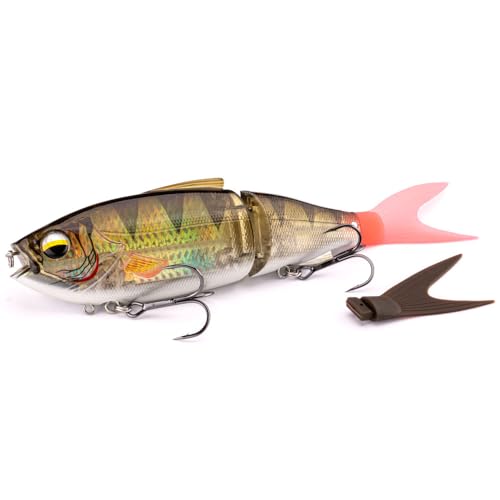 LMAB Real Vibe 180 Swimbait sinkend Hecht Köder groß zum Spinnfischen, Glidebait, Big Bait, Swim Bait Wobbler, Hardbait für Raubfische (Real Perch)