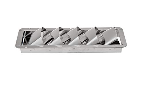 attwood 1488-5 Corrosion-Resistant Stainless Steel Marine Louvered Vent, Silver, One Size