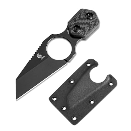 Kizer Variable Wharncliffe Fixed Blade Knife, 3.41" 154CM Steel Blade, Carbon Fiber Handle, EDC Hunting With Sheath, 1052A2