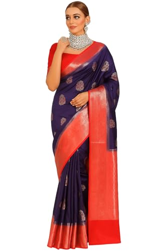 Women's Banarasi Silk Saree with Unstitched Blouse Piece Traditional_Ethnic Wear