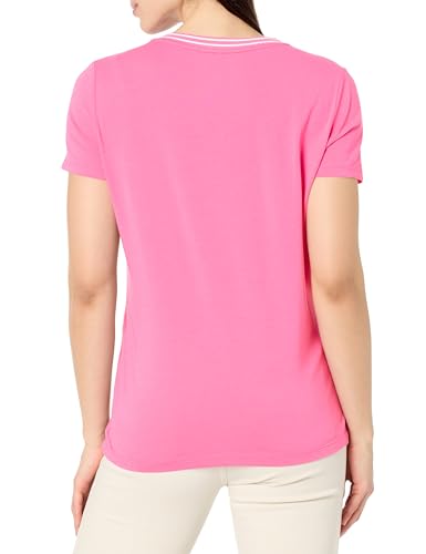 Image of Nautica Women's Solid V-Neck Short Sleeve T-Shirt Shirt