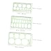 OHPHCALL 3pcs Circle Drawing Template Geometric Compass Stencil Ruler for Students