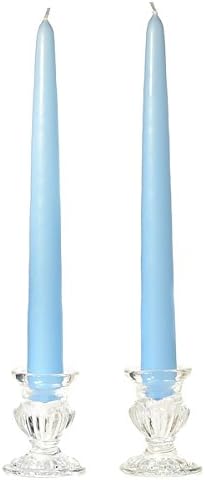 6 Pairs, Unscented 6 Inch Light Blue Tapers for Wedding, Party, Events & Home Decor, Made in USA