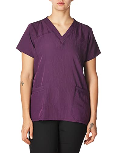 WonderWink Women's Four Stretch V-Neck Scrub Top, Iris, Medium