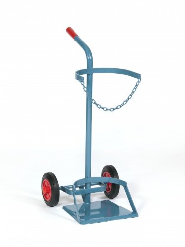 NIES Modellserie F1 Flaschenwagen für 33 kg Propan Ø 320, Variante:Mit Haltenocke und Vollgummireifen 200 mm