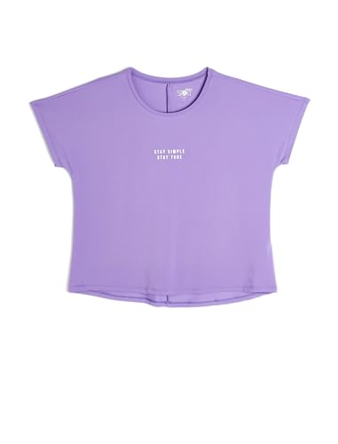 Spor Tişört Baskı Detaylı Kısa Kollu Bisiklet Yaka Rahat Kesim