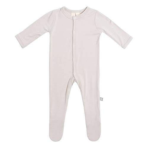 Image of KYTE BABY Unisex Soft Bamboo Rayon Footies, Snap Closure, 6-12 Months, Oat