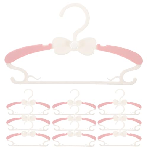 OKUMEYR 10pcs Children Hanger Clothes Drying Rack Clothes Rack Hangers Clothes Hanger Wardrobe Closet Hanger for Clothes Hanger for Clothes Pack Pink Pp Clothing