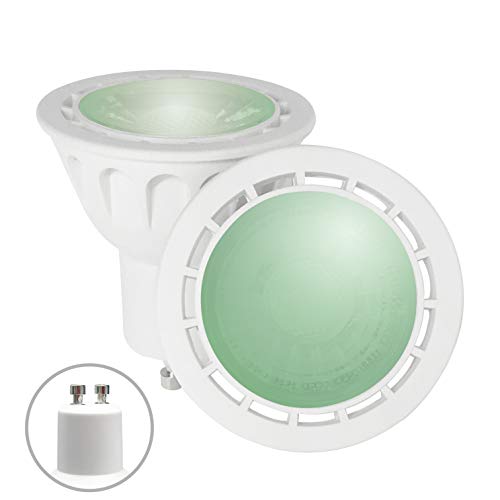 YAYZA! 4-Paquete Prima MR16 GU10 6W AC LED Bombilla Regulable 60 grados de haz ancho COB Lámpara Color - Verde