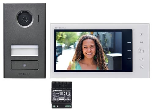 Kit portier vidéo JVS1V Aiphone - Platine saillie - Moniteur écran 7