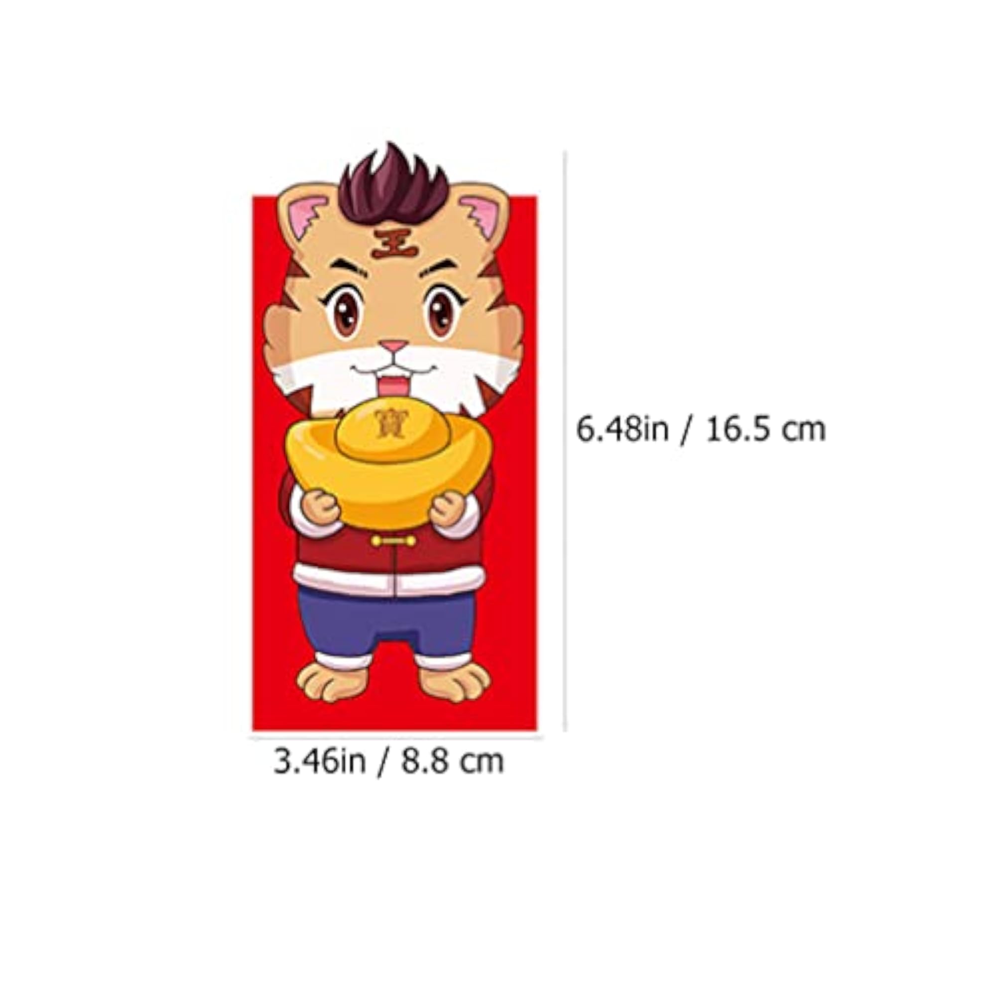 18pcs 3D Tiger New Year Red Envelopes for 2022
