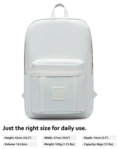 Hotstyle 599S Simple Backpack, Classic Bookbag With Multi Pockets, Durable For School & Travel, Beige #TOP2