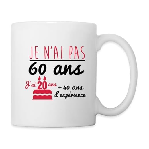 Anniversaire Je N'Ai Pas 60 ans Mug blanc, blanc