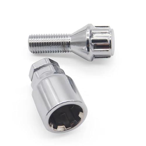 Tornillos rueda para BMW Serie 3 E21 E30 E46 E90 con 4 pernos M12x1.5 y bloqueo 3