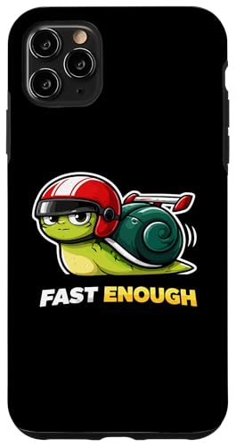 Fast Enough Racing Snail �ʔ����}�X�R�b�g�O���t�B�b�N �X�}�z�P�[�X iPhone 11 Pro Max �p