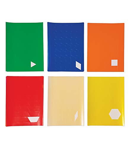 Carson Dellosa Ideal School Supply Pattern Blocks Sticker Sheet Sets, 900 Assorted Color Stickers of Different Geometric Shapes, Great for Arts and Crafts or Classroom Work