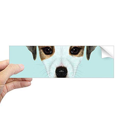 Sticker Jack Russell Terrier de fenêtre au format rectangulaire épuré