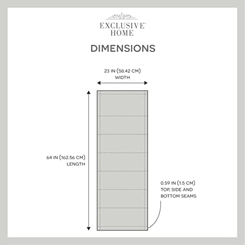 Exclusive Home Frontera 100% Blackout Roman Shade, 23"X64", White/Black #TOP7