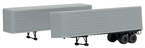 Walthers SceneMaster 2400 35' Fluted-Side Trailer 2-Pack - Kit - Undecorated