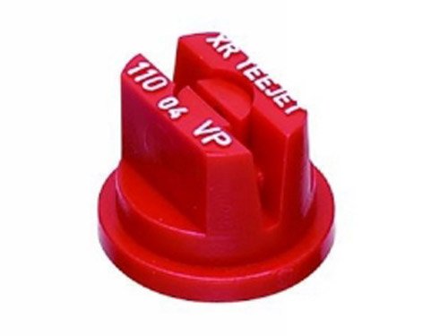 TeeJet XR11004-VP Extended Range Spray Tip, 0.18-0.37 GPM, 30-60 psi, Polymer - Red