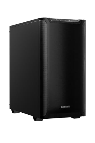 be quiet! Pure Base 501 Black ATX Case | 2 Preinstalled Pure Wings 3 140mm PWM Fans | Optimized Air Pressure | Compact PC Case | Vertical GPU Installation | USB 3.2 Gen. 2 Type C | BG073
