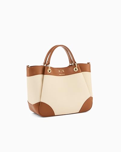 Bolso de mano Armani Exchange para mujer, canvas, natural miniatura 2