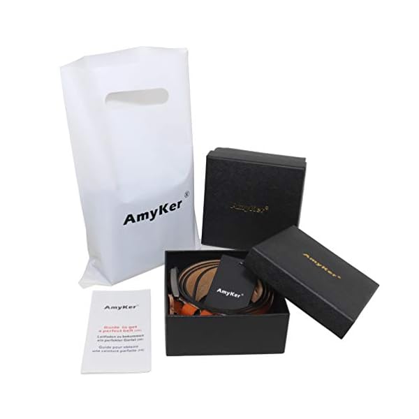 AmyKer Women Vintage Genuine Leather Belts With Embossed Buckle for Jeans Black Brown Red Yellow Camel Gift box Ak011,Brown,43 inch (110cm) - Image 6