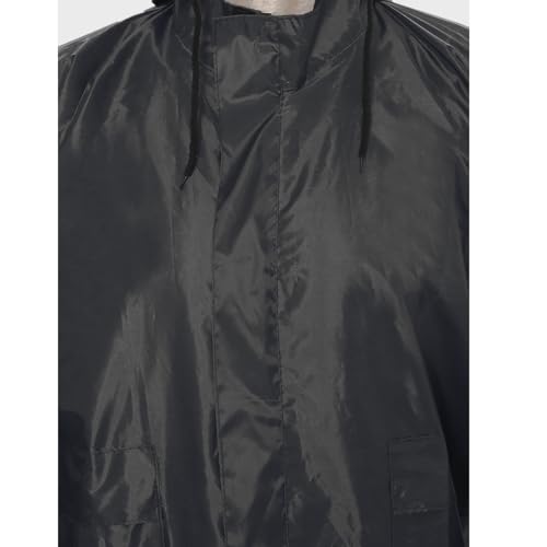 Image of BENAVJI Men's Waterproof Rain Wear Combo | Hooded Raincoat Suit with Pants for Riding, Camping & Travel