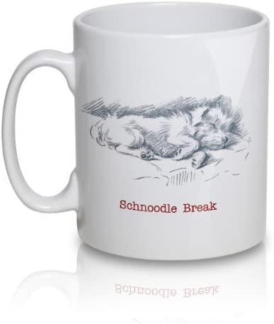 Schnoodle Break, Birthday, Christmas, Gift for Men, Women, Coffe,Tea Mug Unique 11oz White Ceramic Mug.