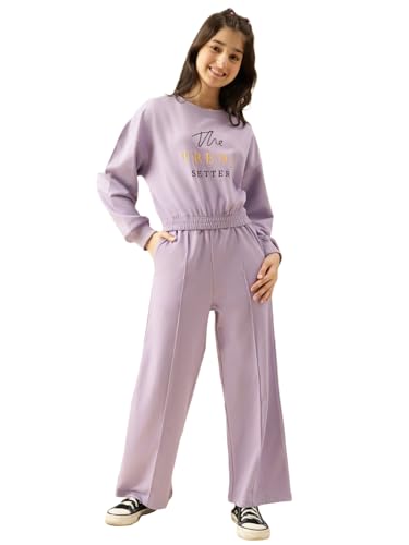 Image of Li'l Tomatoes Girls Tracksuit Set| Winter Looper Sweatshirt with Pajama| Kids Casual Co-Ord Set| 9-16 Years