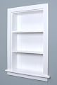 Fox Hollow Furnishings 14x24 Aiden Wall Niche (White w/Beadboard Back)