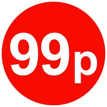 30mm Price Stickers Pack of 500 - Red - 99p