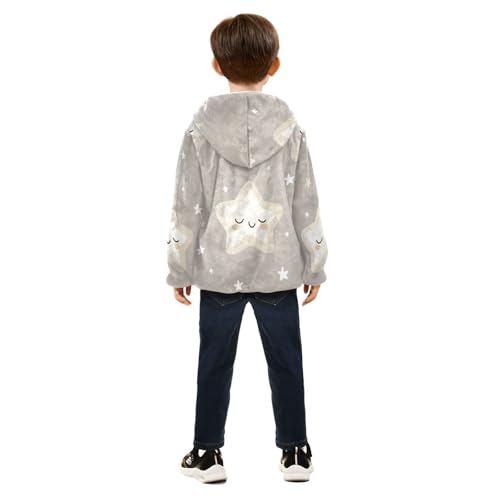 Sleepy Star Girls Fleece Jacket Girls Fall Jacket Girls Zip Up Hoodie Girls Sherpa Jacket 2-10T4
