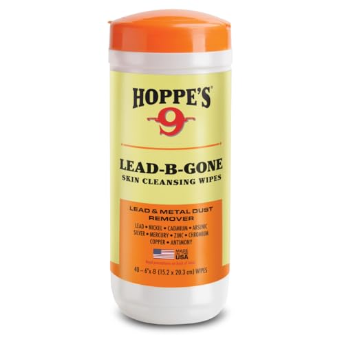Hoppes LBG40 Lead-B-Gone Skin Cleansing Wipes Package of 40