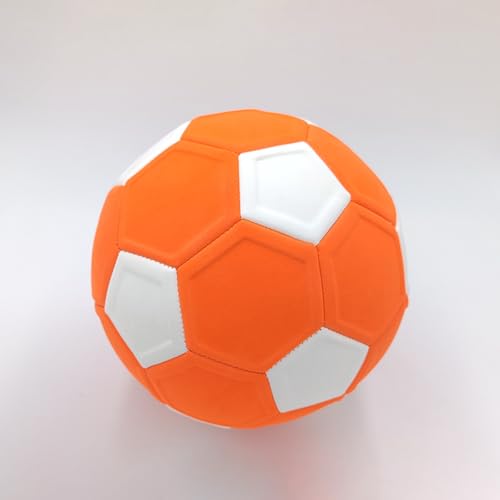 Balón de fútbol oficial talla 5 para niños, niñas, adultos, pelotas de fútbol de entrenamiento para interior y exterior (naranja y blanco)