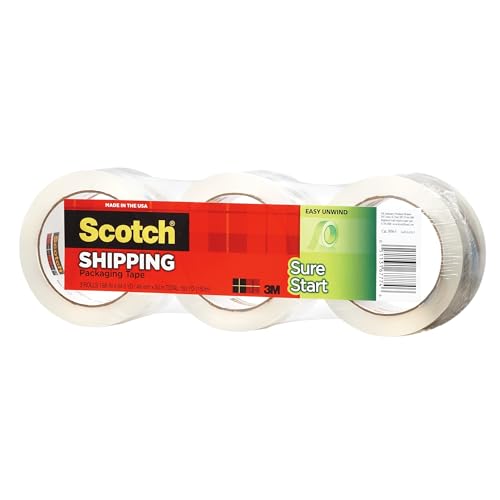 Ruban adhésif Scotch Sure Start lot de 3 rouleaux 48mm x 40m pour carton