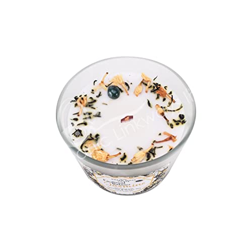 Emotional Balance Jasmine Candle With Jasmine Flowers And Green Tea And Stones #TOP7