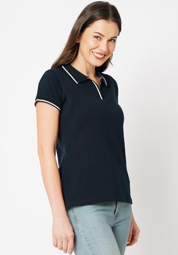 Image of Wear Your Opinion Womens Premium Pique Polo Collar Neck T-Shirt Womens Premium Pique Polo Collar Neck T-Shirt (Design: Tipped Polo)