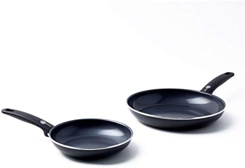 GreenPan Cambridge Healthy Ceramic Non-Stick 20 cm Frying Pan Skillet, PFAS Free, Induction, Oven Safe, Black