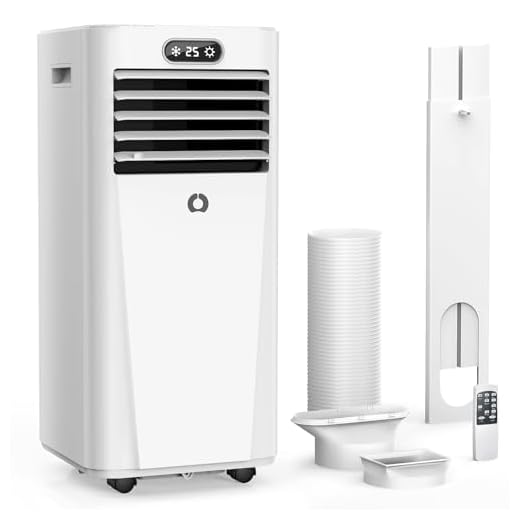 AirOrig Ar condicionado portátil de 10.000 BTU / ar-condicionado portátil para 1 cômodo a 400 m²/unidade portátil CA 3 em 1 com desumidificador/ventilador e kit de janela incluído