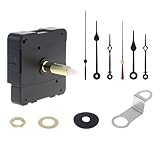 MovFlax 31 mm (1-1/4 inch) Long Shaft Quartz Silent Clock Movement Replacement for DIY Repair Clock with 2 Pairs Pointer Hands, Silent Sweep Seconds Clock Mechanisms