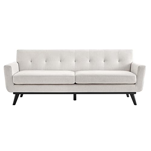 Modway Engage Ivory Tufted Fabric Sofa