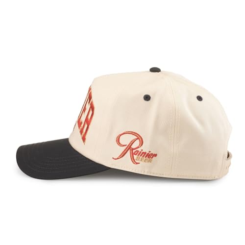 Image of AMERICAN NEEDLE Rainier Beer Unisex Adjustable Snapback Baseball Hat