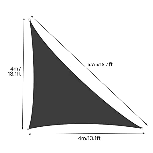 Voile d'ombrage triangulaire extérieur imperméable blanc 4 x 4 x 5,7 m - 3
