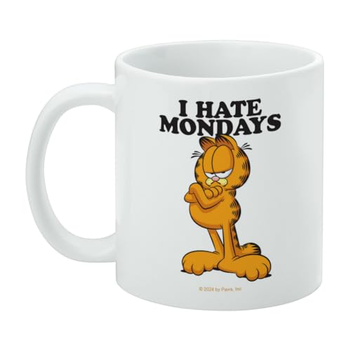 Taza de cerámica Garfield I Hate Mondays 11oz blanca miniatura 3