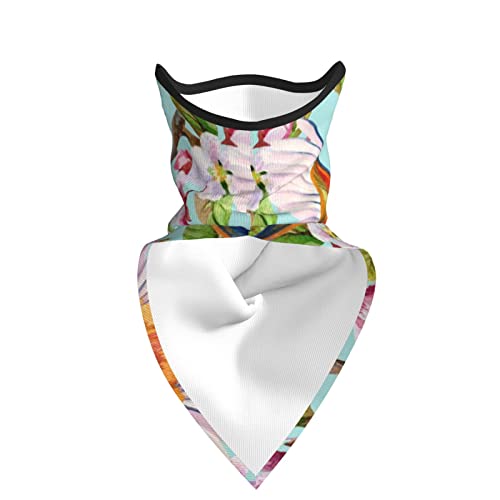 Humming Birds With Pink Printed Face Cover Scarf Uv Protection Balaclava Windproof Bandana Outdoor Sports Face Cover Breathable Protective Neck Gaiter #TOP2